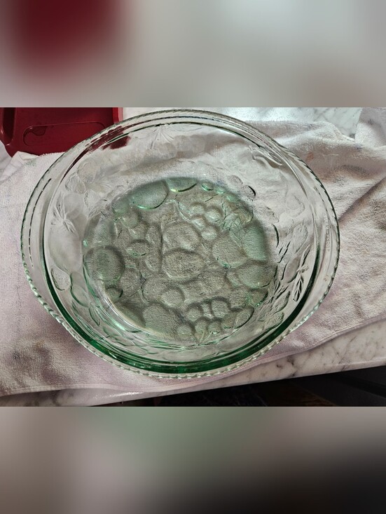 Libbey Other - Vtg Libbey Orchard Fruit Serving Bowel Clear Green Tint Glass